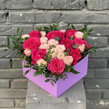 Цветочная композиция из Розы в коробке в Турово