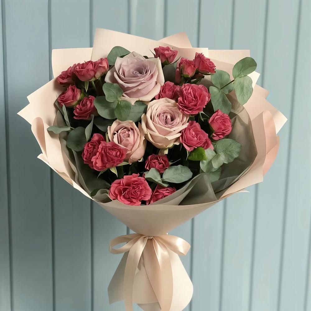 Букет цветов из: Гвоздики и Розы в Турово