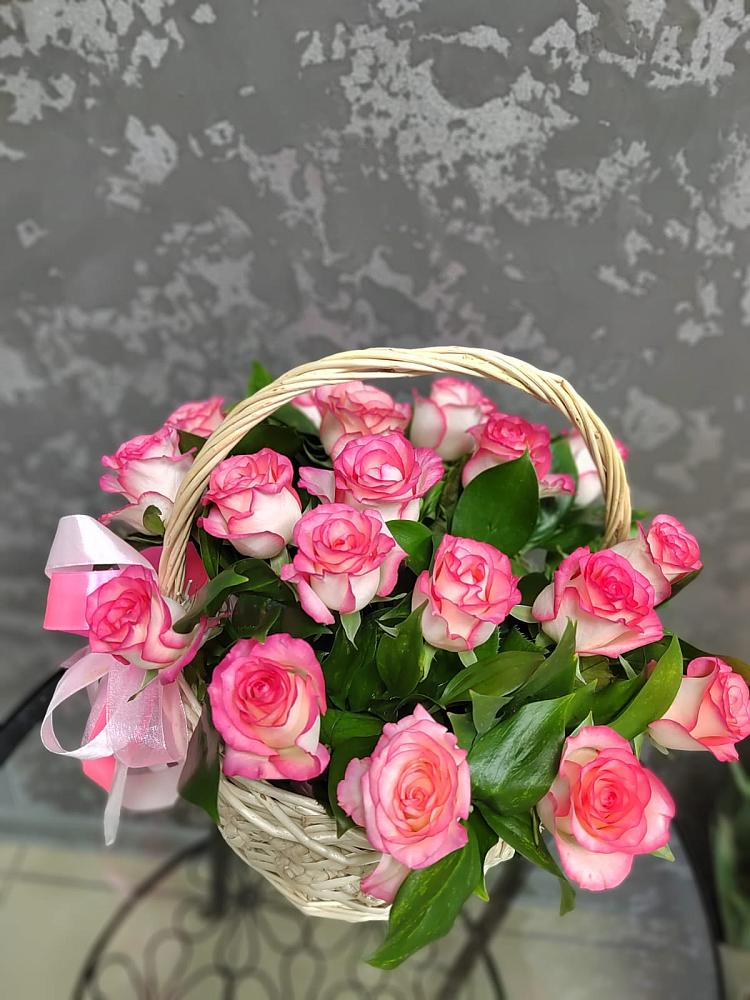 Цветочная композиция из Розы в корзине в Турово