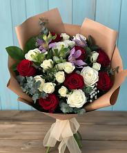 Букет цветов из:  Розы и Альстромерии в Турово