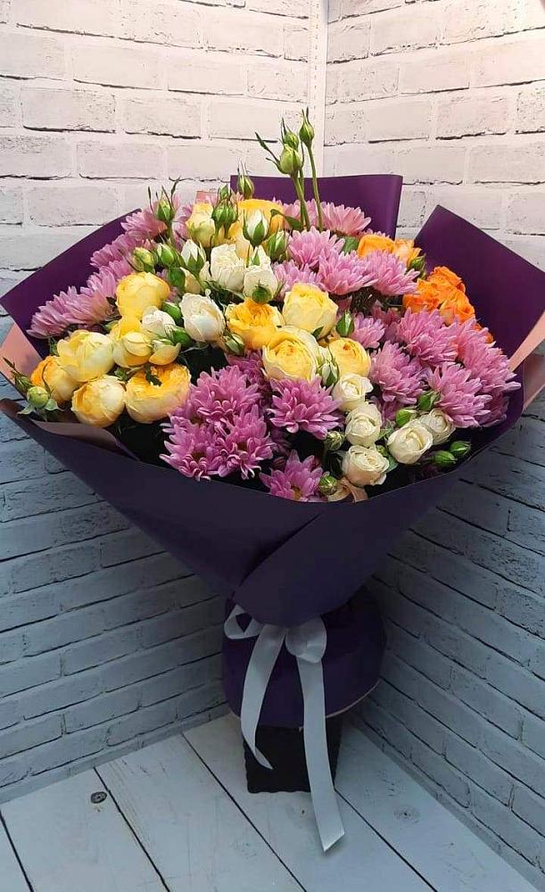 Букет цветов из: Хризантемы и Розы в Турово