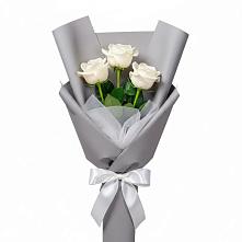 Букет 3 белые розы #REPLACE_PRED# Турово