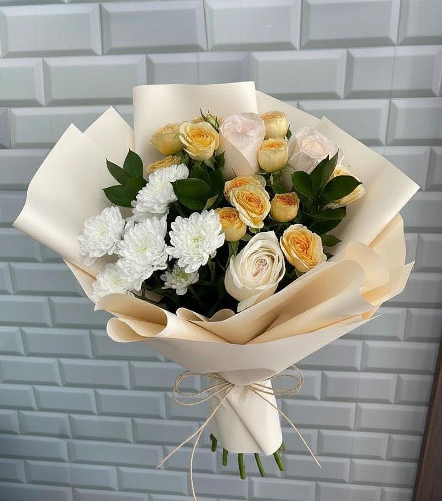 Букет цветов из: Розы и Хризантемы в Турово