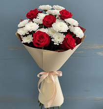 Букет цветов из:  Розы и Хризантемы в Турово