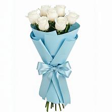 Букет 7 белых роз Проуд в Турово