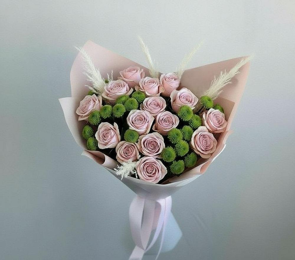 Букет цветов из: Розы и Хризантемы в Турово