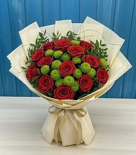 Букет цветов из:  Розы и Хризантемы в Турово