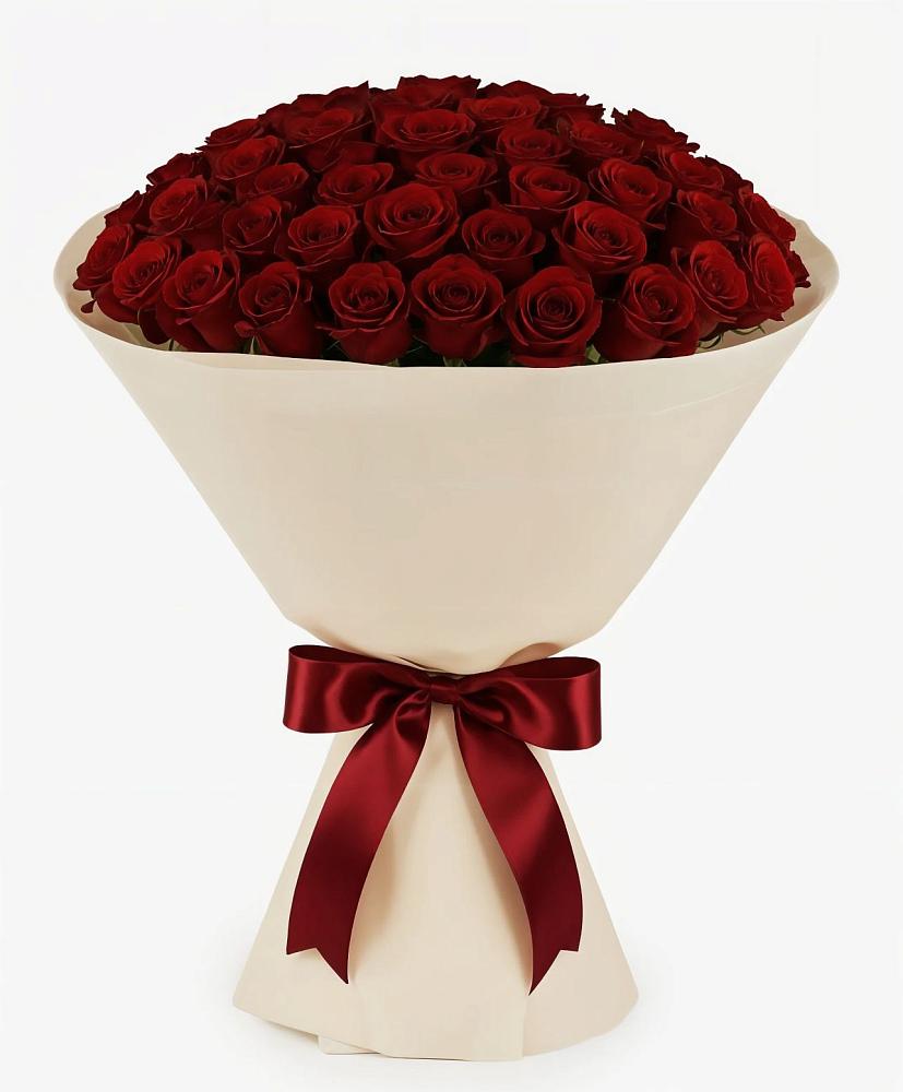 Букет 101 Бордовая роза Блэк Бакарра в Турово